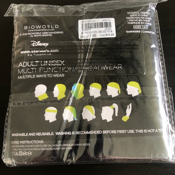 Baby yoda multi functional headwear - Picture 3 of 3